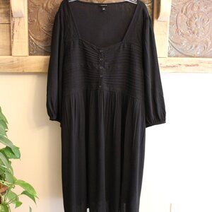 Torrid Plus Black 3/4 Sleeve Dress with Pockets size 3